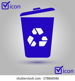 Trash can icon. Delete, Move to Trash, clear the disk space. Vector illustration 