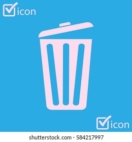 Trash can icon. Delete, Move to Trash, clear the disk space. Vector illustration.