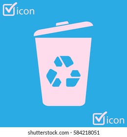 Trash can icon. Delete, Move to Trash, clear the disk space. Vector illustration 