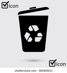 Trash can icon. Delete, Move to Trash, clear the disk space. Vector illustration 