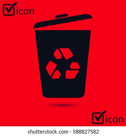 Trash can icon. Delete, Move to Trash, clear the disk space. Vector illustration 