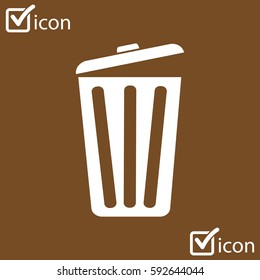 Trash can icon. Delete, Move to Trash, clear the disk space. Vector illustration.