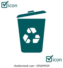 Trash can icon. Delete, Move to Trash, clear the disk space. Vector illustration 