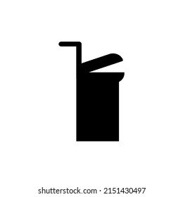 Müll kann Symbol werden. Löschen Sie Zeichen und Symbolgrafik einzeln auf weißem Hintergrund. Vektor EPS10