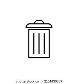 Trash can icon. Delete sign and symbol illustration isolated on white background. Vector EPS 10