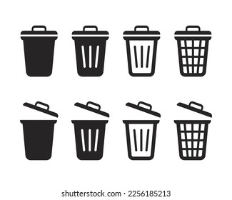 Trash can icon. Delete icon vector. Recycle bin icon. Rubbish Bin. Trash bin icon vector.