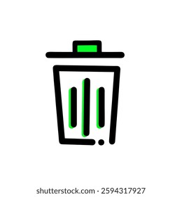 Trash can icon, delete icon vector image with white background. Can also be used for phone and communication. Suitable for use on web apps, mobile apps and print media 