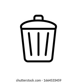 trash can icon design, flat style icon collection