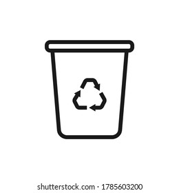 La barra puede crear un estilo de línea de diseño de iconos aislado en el fondo blanco. Ilustración del vector