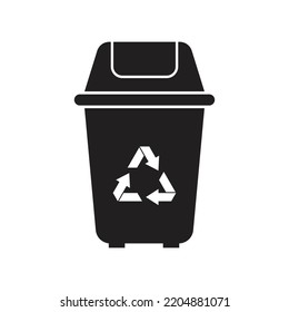 Trash can icon design. Recycle Trash Icon, isolated on white background. vector illustration