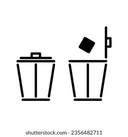 Trash can icon design, simple graphic design, suitable for logos, web and applications