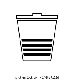 trash can icon design template vector