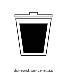 trash can icon design template vector