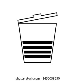 trash can icon design template vector