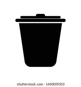 trash can icon design template vector