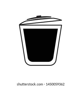 trash can icon design template vector