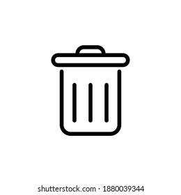 plantilla de diseño de icono de papelera. Estilo de moda, vector eps 10