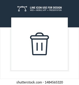 trash can icon design vector illustration