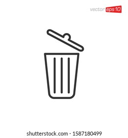 Trash Can Icon Design Vector