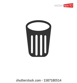 Trash Can Icon Design Vector