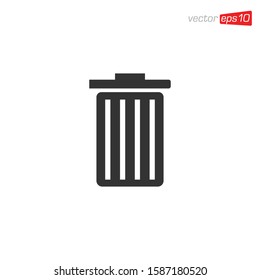 Trash Can Icon Design Vector