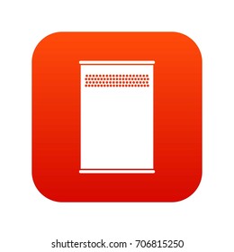 Trash can icon digital red for any design isolated on white vector illustration