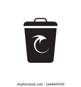 Trash can icon dustbin illustration vector