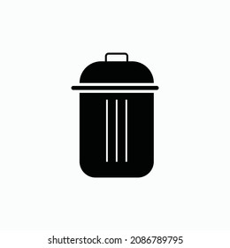 Müll kann ein Symbol sein. Dustbin Symbol - Vektorgrafik. 