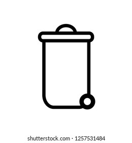 Trash Can Icon. Dustbin Vector Illustration. Garbage Basket Sign & Symbol. 
Delete Logo Template. EPS 10.