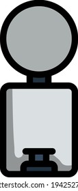 Icono De La Basura. Contorno de negrita editable con diseño de relleno de color. Ilustración vectorial.