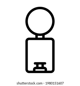 Trash Can Icon. Editable Bold Outline Design. Vector Illustration.