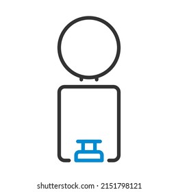 Trash Can Icon. Editable Bold Outline With Color Fill Design. Vector Illustration.