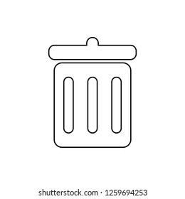 trash can icon. Element of web for mobile concept and web apps icon. Thin line icon for website design and development, app development