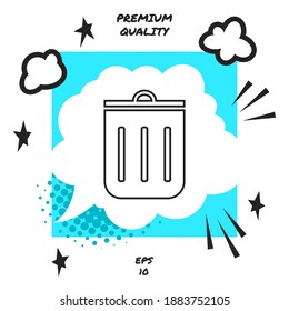 Trash can, icon, elements for your design