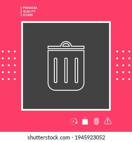 Trash can, icon, elements for your design
