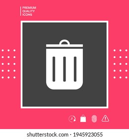 Trash can icon, elements for your design