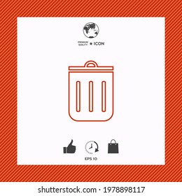 Trash can, icon, elements for your design