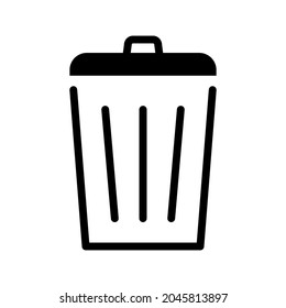 trash can icon flat design - Icon on white background