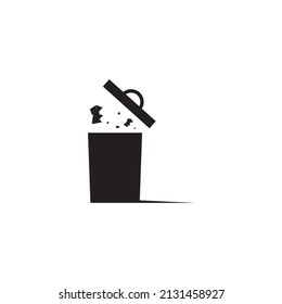 
trash can icon flat design template