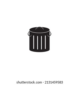 
trash can icon flat design template
