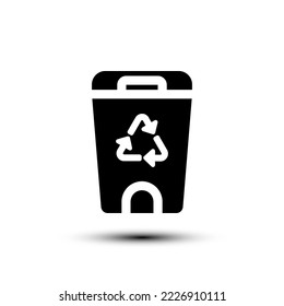 Trash can icon. flat design vector illustration for web and mobile