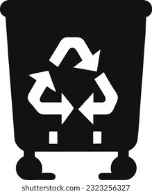 La papelera puede enarbolar el diseño plano. Reciclar señales, la basura puede hacer iconos en línea delgada para web y móvil. Ilustración del vector 17