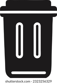 La papelera puede enarbolar el diseño plano. Reciclar señales, la basura puede hacer iconos en línea delgada para web y móvil. Ilustración del vector 16
