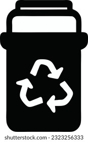 La papelera puede enarbolar el diseño plano. Reciclar señales, la basura puede hacer iconos en línea delgada para web y móvil. Ilustración del vector 14