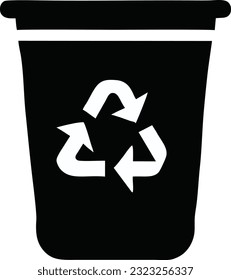 Trash can icon flat design. Recycle signs, trash can icon thin line for web and mobile. Vector illustration 13