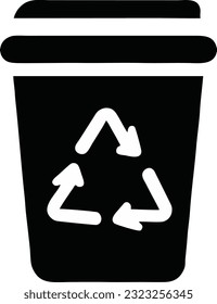La papelera puede enarbolar el diseño plano. Reciclar señales, la basura puede hacer iconos en línea delgada para web y móvil. Ilustración del vector 10