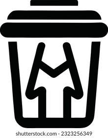 La papelera puede enarbolar el diseño plano. Reciclar señales, la basura puede hacer iconos en línea delgada para web y móvil. Ilustración de vector 7