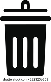 La papelera puede enarbolar el diseño plano. Reciclar señales, la basura puede hacer iconos en línea delgada para web y móvil. Ilustración de vector 2