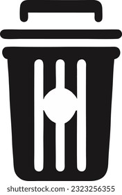 Trash can icon flat design. Recycle signs, trash can icon thin line for web and mobile. Vector illustration 8