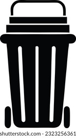 Trash can icon flat design. Recycle signs, trash can icon thin line for web and mobile. Vector illustration 1